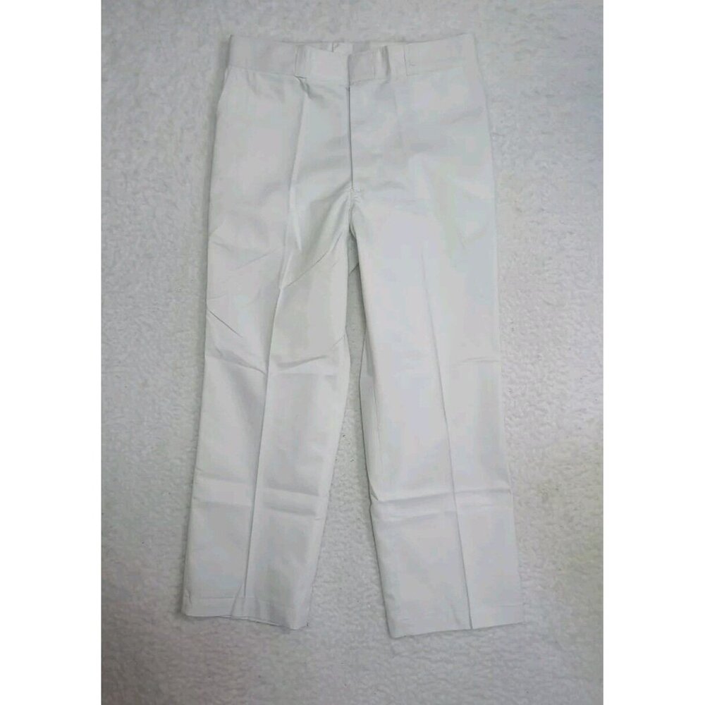 Angelica White Pants 34x29 Vintage Polyester Cotton Made In USA NOS NEW